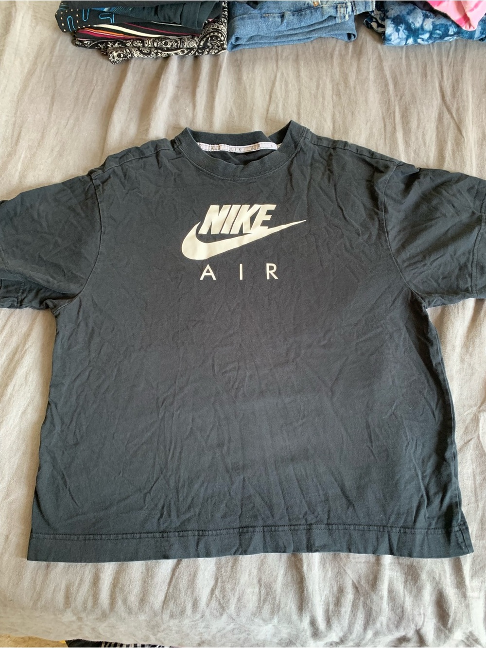 ⚡️5 for $25⚡️ Nike Black T-Shirt with White Air Logo M